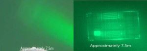 Left: an image of a chessboard pattern taken by a standard camera at a distance of 7.5 metres. Right: an image of the same object taken by the new camera prototype. CLICK here to see an enlarged version. Photo: SINTEF.